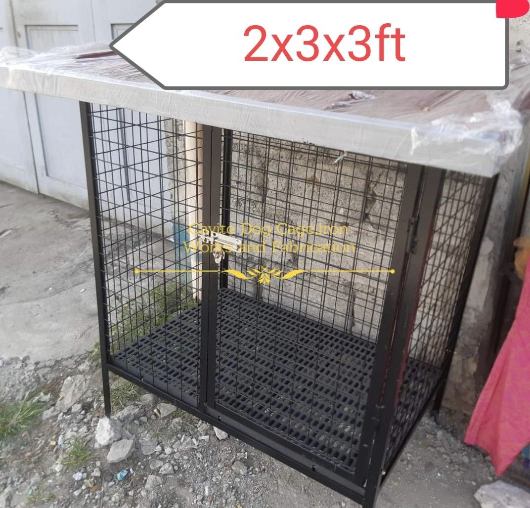 2*3*3 dog cage (Category: Homes & Other Pet Accessories) located in Cavite. Submitted by krifordviado (Listing ID 1461810952, Image 3). Description: 2*3*3 dog cage, good for medium size dog heavy duty materials w. black plastic matt.