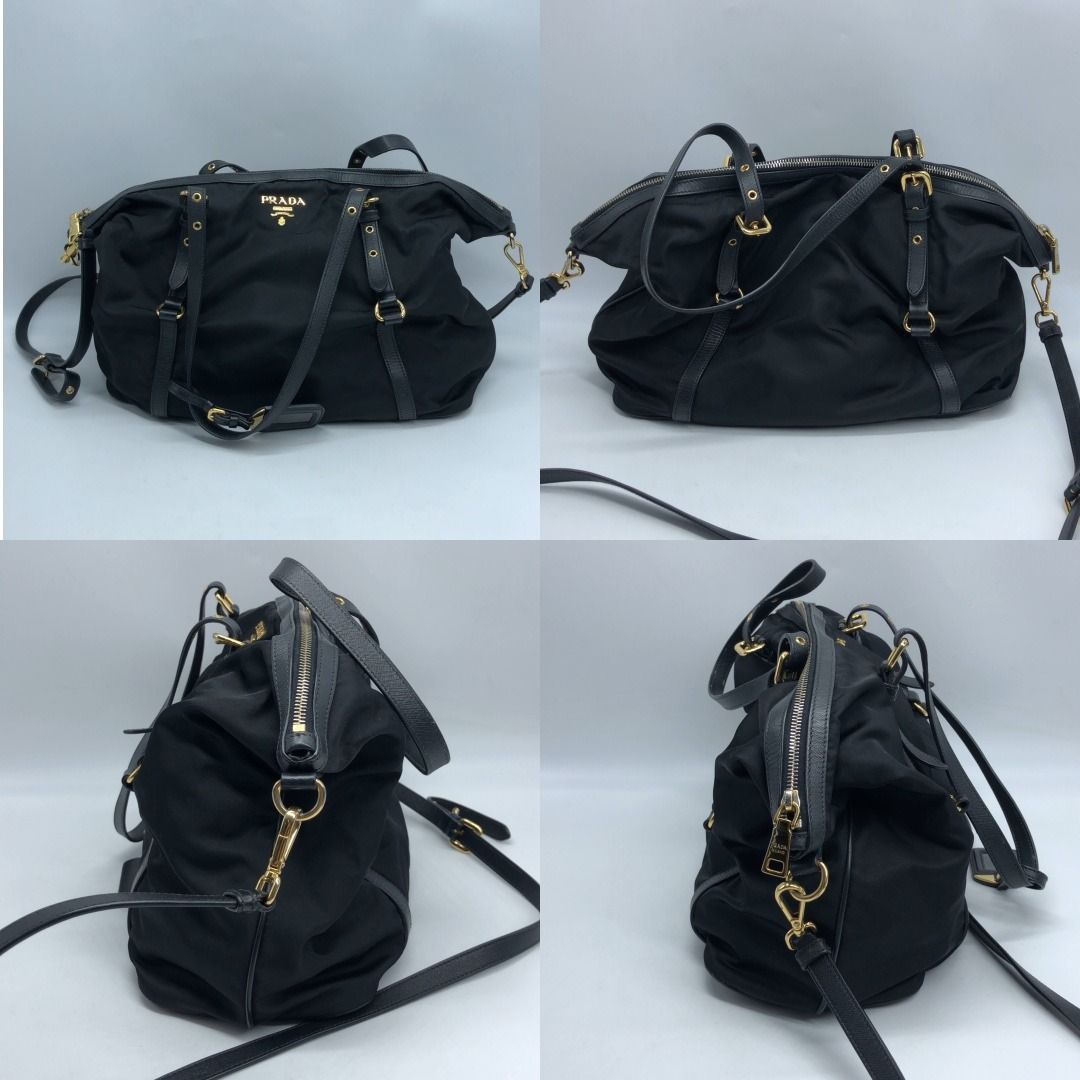 267008775 PRADA BAG NYLON 2 WAY BLACK BR4253 (Category: Luxury Bags & Wallets) located in Taguig. Submitted by ecoring.ph (Listing ID 1461823520, Image 3). Description: ◆CONDITION: B ◆DESCRIPTIONS: (Other defects/info:) OUTER: The body of the bag is stained, dirty, and shows signs of use. The bottom of the bag is also stained, dirty, and shows signs of use. The leather lining of the bag is scratched, scuffed, stained, dirty, wrinkled, has press m