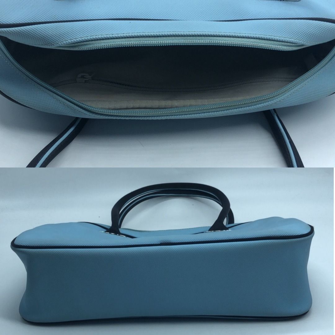 267009022 LACOSTE BAG BOSTON BLUE BOWLING (Category: Luxury Bags & Wallets) located in Taguig. Submitted by ecoring.ph (Listing ID 1461821939, Image 3). Description: ◆CONDITION: B ◆DESCRIPTIONS: (Other defects/info:) OUTER: The body of the bag is scratched, scuffed, stained, dirty, has press marks, minimal discoloration, and shows signs of use. The bottom and bottom corners of the bag are also scratched, scuffed, stained, dirty, have press marks,