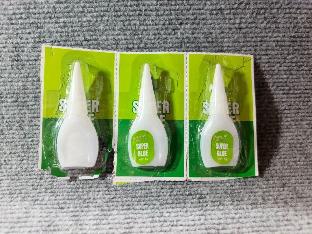 3pcs Super glue (Category: Home Improvement Tools & Accessories) located in San Leonardo. Submitted by burgossanleonardo.12345 (Listing ID 1461816956, Image 1). Description: 3 pcs super glue With damage on the lower part of packaging Good for home repairs.