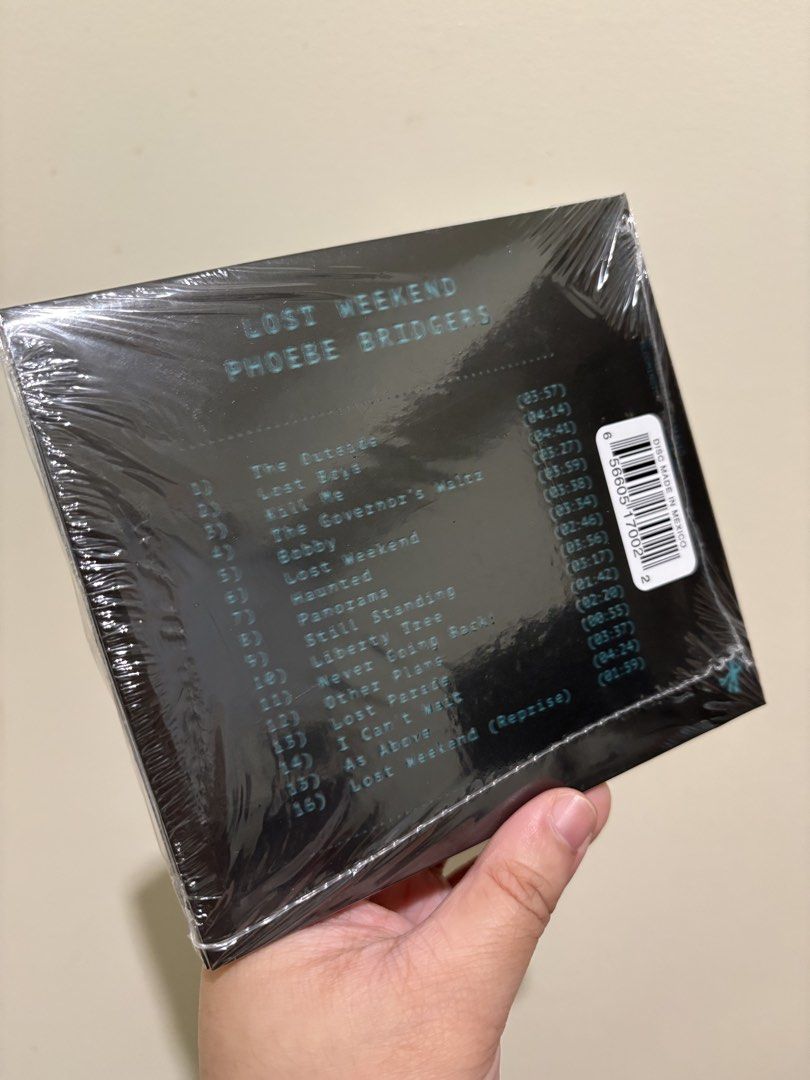 ✅ ON-HAND - CD - Phoebe Bridgers - Lost Weekend - CD (Category: CDs & DVDs) located in Mandaluyong City. Submitted by thatsoberfriend (Listing ID 1461839535, Image 3). Description: ✅ ON-HAND Phoebe Bridgers Lost Weekend CD ₱1799 💵 MOP: Gcash/Maya/BPI/BDO 🚚 MOD: Grab/Lalamove (For same day delivery), LBC/J&T (For metro manila & provincial) #Phoebe #Bridgers #CD #Lost #Weekend.