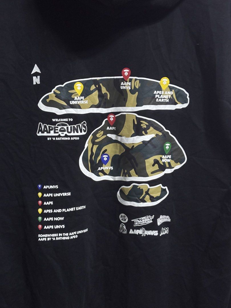 AAPE BY BATHING APE (Category: Coats, Jackets and Outerwear) located in Manila. Submitted by mangbebong_05 (Listing ID 1461924221, Image 3). Description: AAPE BY BATHING APE HOODIE JACKET XL ON TAG WIDTH 24 LENGTH 29 EXCELLENT CONDITION .