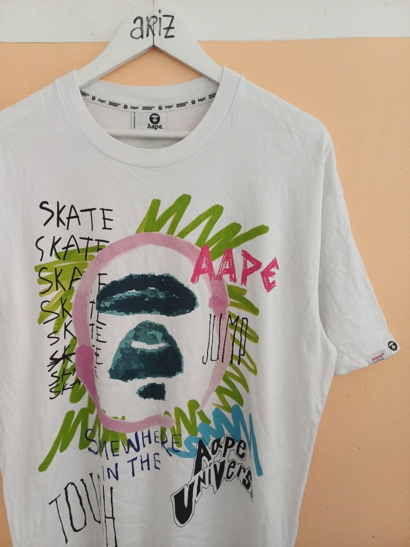 AAPE Graffiti Tshirt (Category: Tshirts & Polo Shirts ) located in Davao. Submitted by phgrails082 (Listing ID 1461833785, Image 3). Description: AAPE Graffiti Tshirt XLarge best fit, 24w x 30L Good as new condition 1,300 add shipping fee.