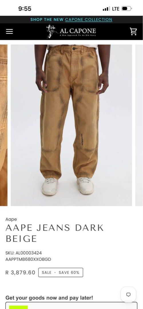 AAPE JEANS DARK BEIGE Cargo Pants (Category: Jeans) located in Manila. Submitted by irenekaren57943 (Listing ID 1461886690, Image 3). Description: 𝐀𝐔𝐓𝐇𝐄𝐍𝐓𝐈𝐂‼️ 𝐀𝐀𝐏𝐄 𝐁𝐫𝐨𝐰𝐧 𝐏𝐚𝐧𝐭𝐬 ➤ 𝐒𝐢𝐳𝐞 𝟑𝟒-𝟑𝟖 𝐖 | 𝟒𝟏 𝐋 𝐰𝐢𝐭𝐡 𝐀𝐝𝐣𝐮𝐬𝐭𝐚𝐛𝐥𝐞 𝐂𝐡𝐨𝐫𝐝𝐬 ➤ 𝐆𝐨𝐨𝐝 𝐂𝐨𝐧𝐝𝐢𝐭𝐢𝐨𝐧 ➤ 𝐖𝐚𝐬𝐡𝐚𝐛𝐥𝐞 𝐒𝐭𝐚𝐢𝐧 .