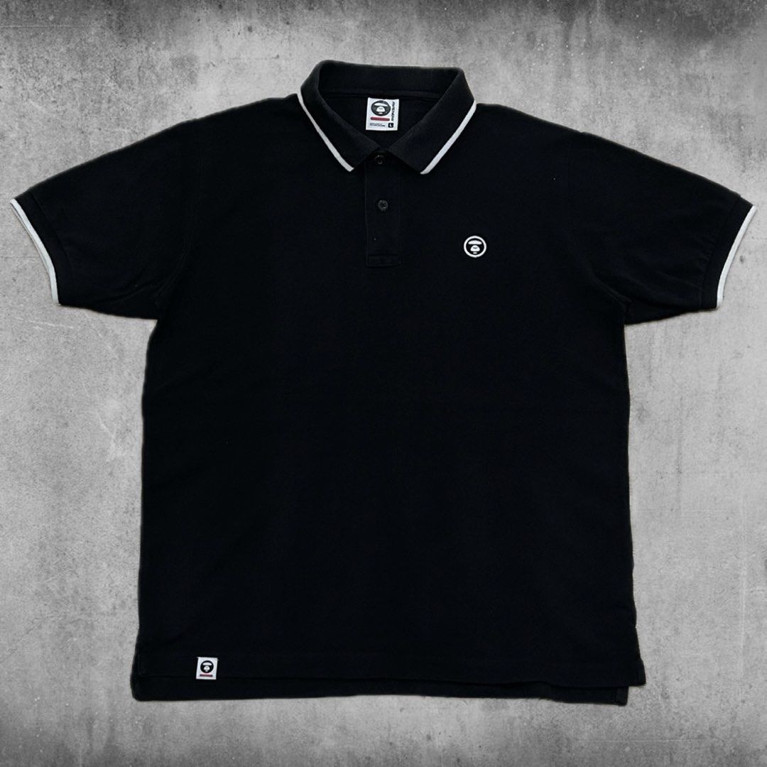 Aape Polo Shirt (Category: Tshirts & Polo Shirts ) located in Angeles City. Submitted by 5am.collective (Listing ID 1461892230, Image 1). Description: Aape Polo Shirt Fits Medium-Large Width 21.5 Length 27.5 PHP 699 Excellent Condition💙 5AM Collective .