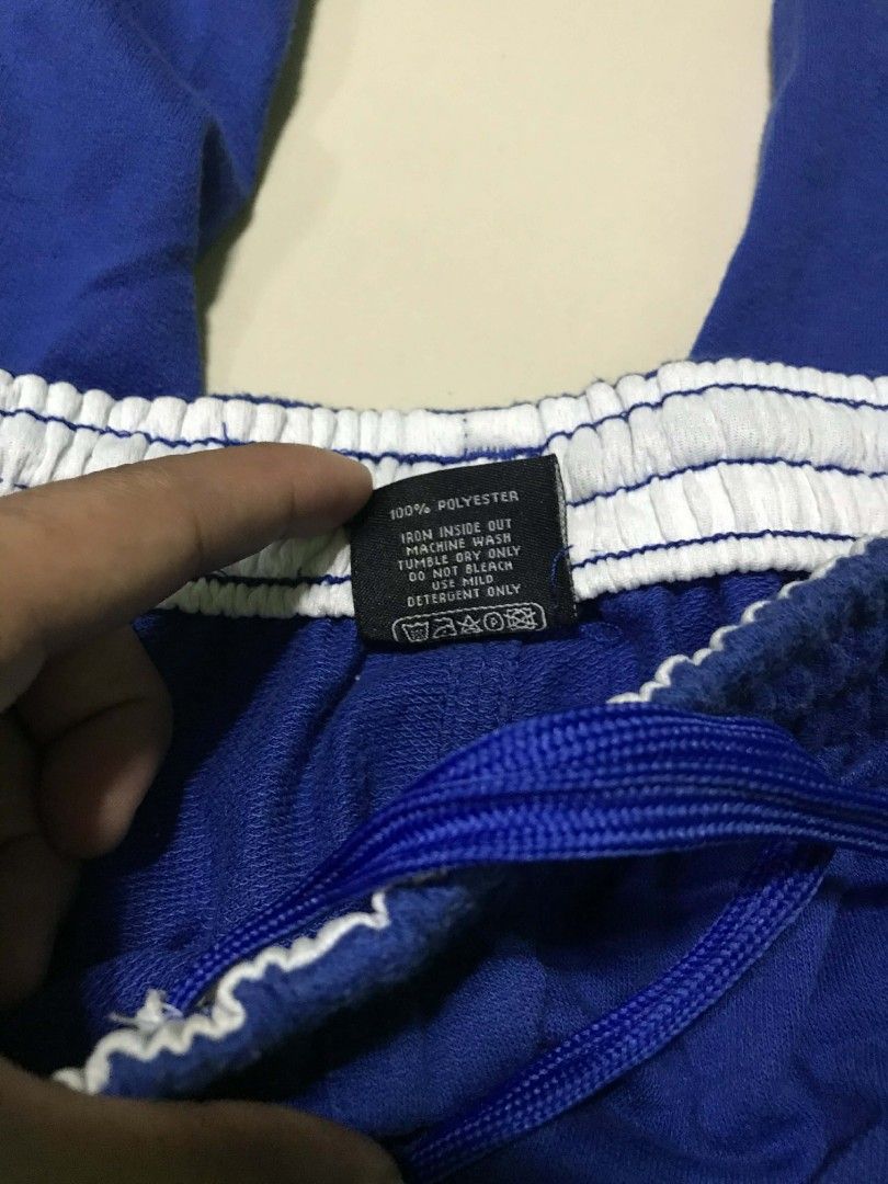 Accel Blue Polyester Track Pants with White Stripes (Category: Activewear) located in Quezon City. Submitted by carlodepaz (Listing ID 1461955206, Image 3). Description: Waist - 30 to 36 Length -41 Thigh - 14 Leg open - 10 price - 250 freeship.