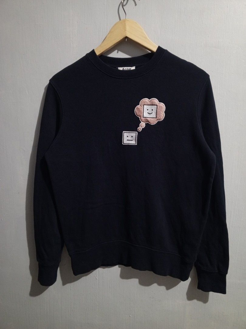 Acne Studios Casey Emoji sweater (Category: Coats, Jackets and Outerwear) located in Santa Maria. Submitted by paulo-garcia21 (Listing ID 1461811525, Image 1). Description: size small 19 by 24 no issue excellent condition.