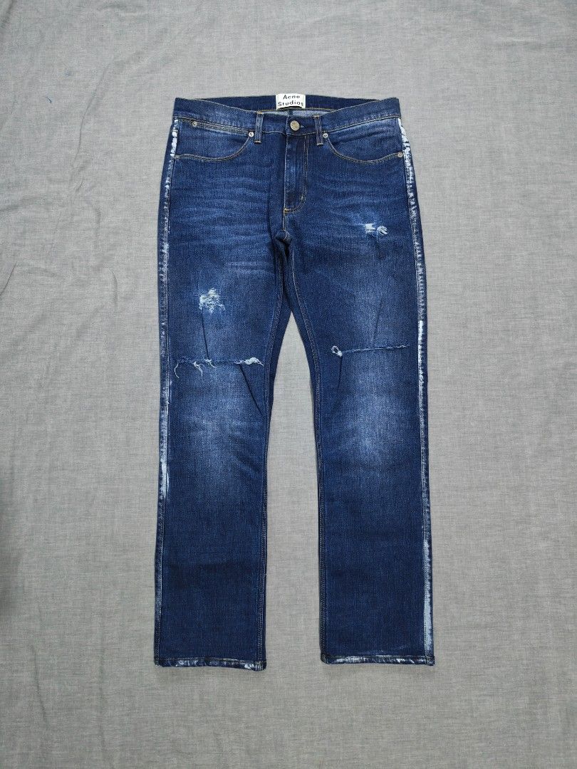 acne studios distressed jeans stretch (Category: Jeans) located in Baguio. Submitted by used_clothing2600 (Listing ID 1461968262, Image 2). Description: acne studios distressed jeans stretch excellent condition size 32 measurements waist 16.5 front rise 9.5 thigh 11 knee 8.5 inseam 28.5 outseam 38.5 leg opening 7 P 1,200.