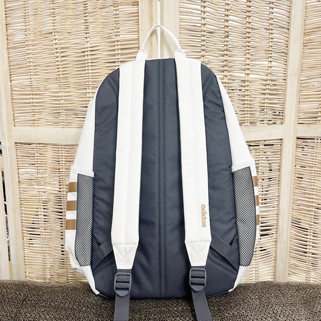 Adidas Classic 3S 4 Backpack White/Rose Gold (Category: Backpacks) located in San Remigio. Submitted by shop.rhea.usa (Listing ID 1461841118, Image 3). Description: P1,500 Payment method: BPI Payment first before shipping No reservations 100% authentic from USA - Stylish white Adidas backpack with chic rose gold accents. - Padded shoulder straps and back panel for ultimate comfort. - Tech-ready with a dedicated 15" laptop pocket. - Additional med