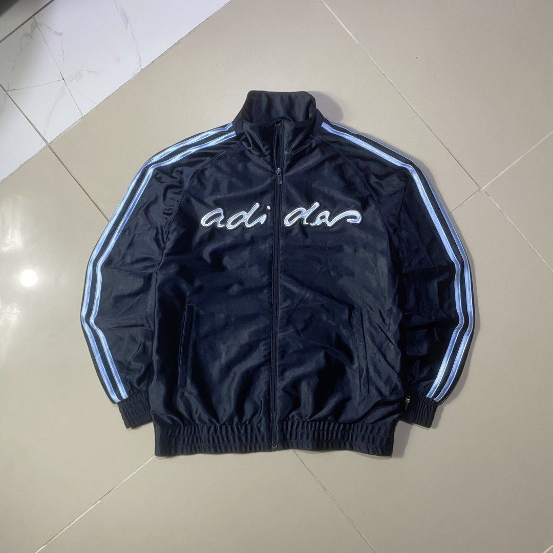 ADIDAS SCRIPT LOGO TRACK JACKET (Category: Coats, Jackets and Outerwear) located in Manila. Submitted by aym_fortunate (Listing ID 1461937447, Image 1). Description: • Adidas Script Logo Track Jacket • DIMES. WIDTH : 22 LENGTH : 26 COLOR RATE / CONDITION : 9.5/10 ISSUE : CHECK COMMENT SEC. EXCELLENT CONDITION..