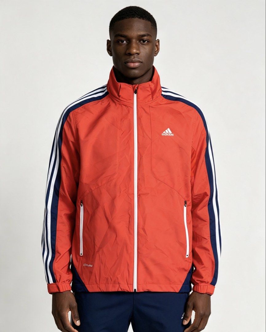 Adidas Track Jacket (Category: Activewear) located in Polomolok. Submitted by larnel27 (Listing ID 1461928717, Image 1). Description: - size medium to large - dimension:21x27 - color rate 9.7 - no flaws.