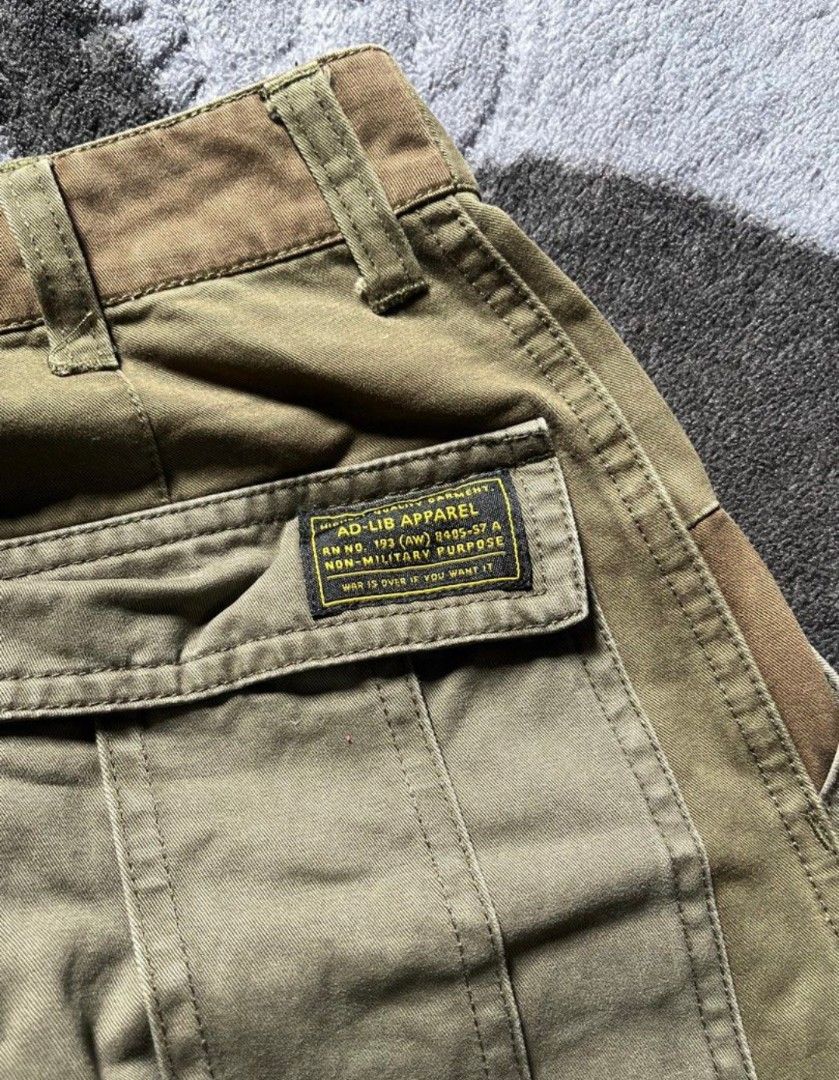 AD-LIB APPAREL Patchwork Cargo Pants Size XS (Category: Other Bottoms) located in Valenzuela. Submitted by rainshia0792039 (Listing ID 1461842283, Image 3). Description: - AD-LIB APPAREL patchwork cargo pants - Unique color-blocked design - Multiple functional pockets - Tagged size XS - Perfect for a streetwear aesthetic - Non-military purpose.