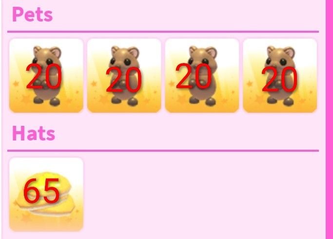 Adopt Me Quokka| Pancake stack (Category: In-Game Products) located in Iligan City. Submitted by sammylovesmiley (Listing ID 1461975079, Image 1). Description: Pancake stack nalang yung avail here:) ☞dm me for fast transaction ☞only accepting GCASH and MAYA for payment ☆fixed price ☆ No refund after the trade.