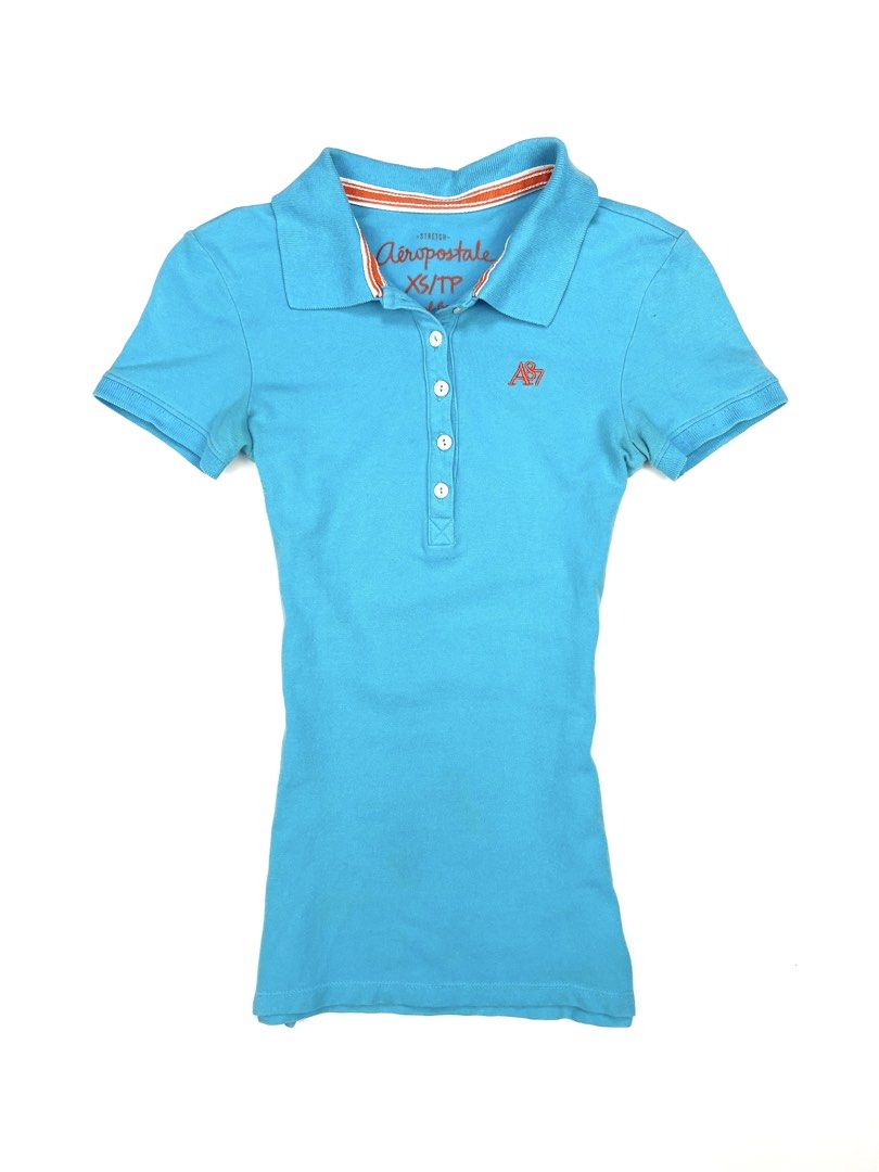 Aeropostale Button Down Polo (Category: Blouses) located in Angeles City. Submitted by fruits.ph (Listing ID 1461914023, Image 1). Description: Measurements B:13” W:12” L:22” Size on Tag: XS Best Fit: S *Flat lay measurements* Mannequin Size: M (34”; 25”) Color Rate: 9/10 Flaws: None Fabric Type: Cotton/ Stretchable Fabric ***Color may vary due to lighting. This item is properly washed and disinfected.***.