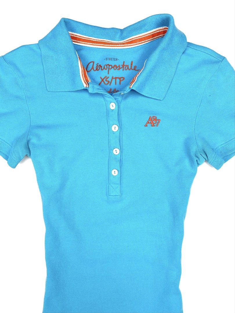 Aeropostale Button Down Polo (Category: Blouses) located in Angeles City. Submitted by fruits.ph (Listing ID 1461914023, Image 2). Description: Measurements B:13” W:12” L:22” Size on Tag: XS Best Fit: S *Flat lay measurements* Mannequin Size: M (34”; 25”) Color Rate: 9/10 Flaws: None Fabric Type: Cotton/ Stretchable Fabric ***Color may vary due to lighting. This item is properly washed and disinfected.***.