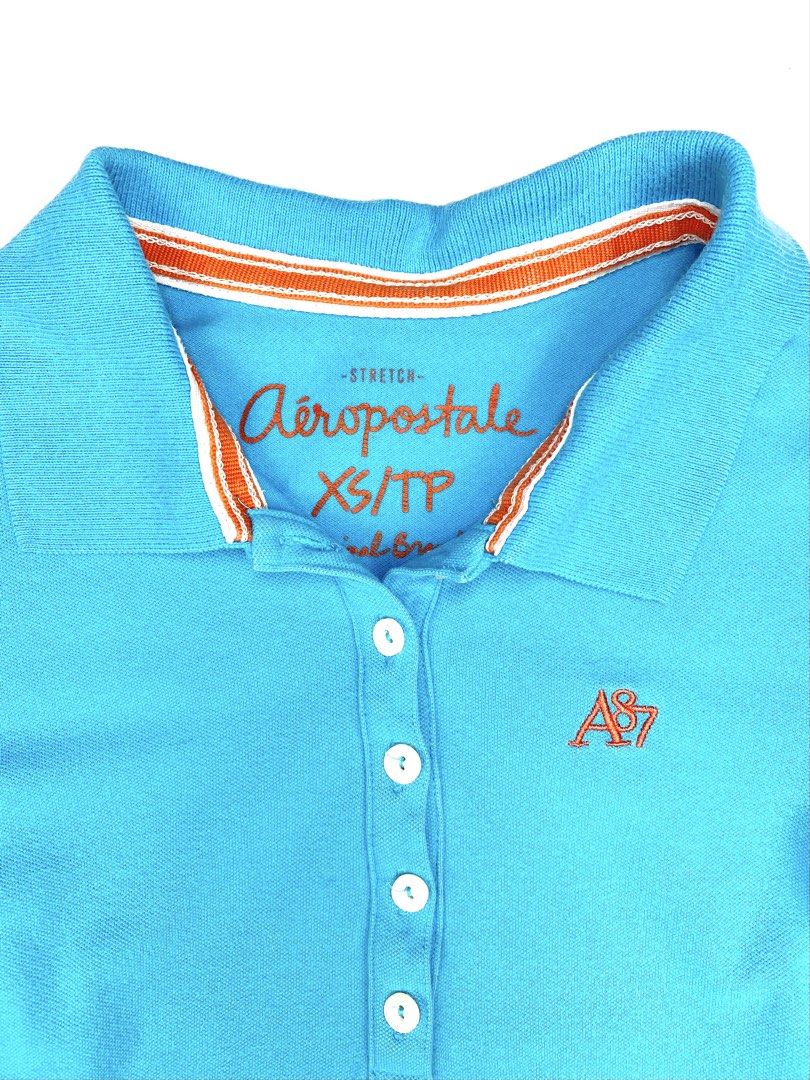 Aeropostale Button Down Polo (Category: Blouses) located in Angeles City. Submitted by fruits.ph (Listing ID 1461914023, Image 3). Description: Measurements B:13” W:12” L:22” Size on Tag: XS Best Fit: S *Flat lay measurements* Mannequin Size: M (34”; 25”) Color Rate: 9/10 Flaws: None Fabric Type: Cotton/ Stretchable Fabric ***Color may vary due to lighting. This item is properly washed and disinfected.***.