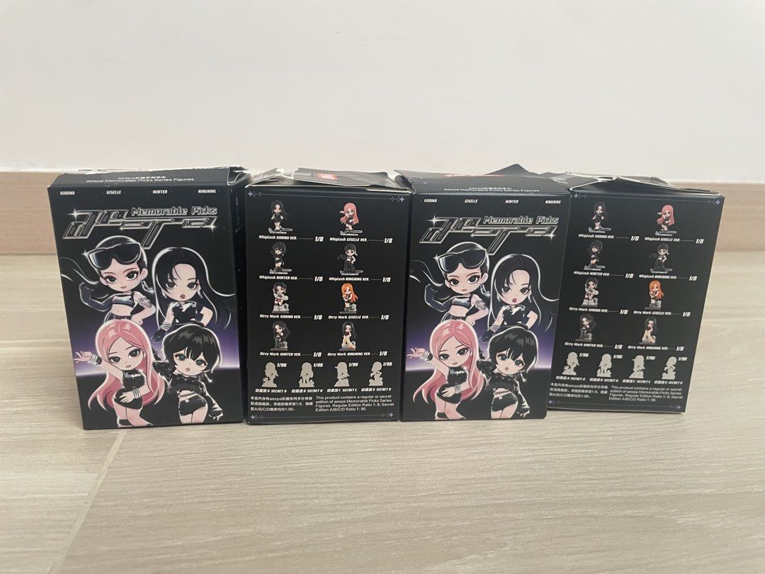 全新平放Aespa popmart盲盒 dirty work set( Karina Winter Ningning Giselle) （分類：韓流周邊）位於 Hong Kong。 由 j_tin_y 提交（商品編號 1461939468，圖片 1）。簡介： 全走優先！！！ $240 @all 交收互就🙏🏼 。