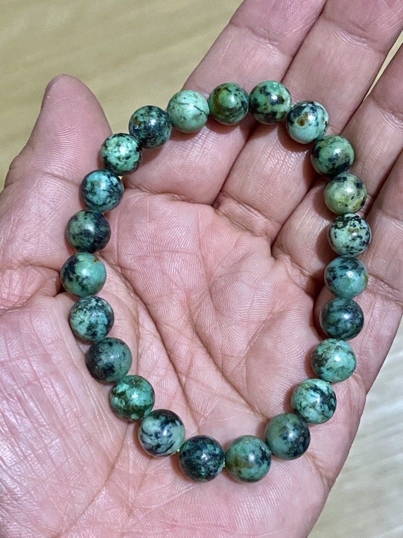 African Turquoise Bracelet (Category: Bracelets) located in Pasig City. Submitted by talaversify (Listing ID 1462031511, Image 2). Description: Semi-precious stone: African Turquoise Stone size: 8mm Wrist size: 17cm.
