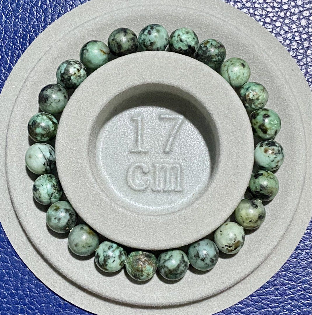 African Turquoise Bracelet (Category: Bracelets) located in Pasig City. Submitted by talaversify (Listing ID 1462031511, Image 3). Description: Semi-precious stone: African Turquoise Stone size: 8mm Wrist size: 17cm.
