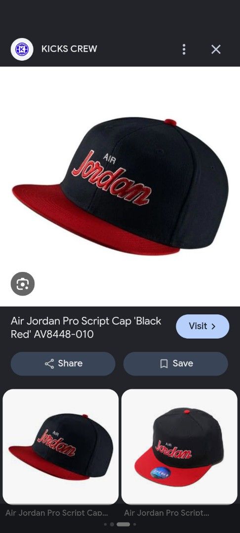 AIR JORDAN PRO SCRIPT BLACK RED MEN'S SNAPBACKS🔥🥶 (Category: Activewear) located in Puerto Princesa. Submitted by ryanchristian25 (Listing ID 1462003918, Image 1). Description: AIR JORDAN PRO SCRIPT BLACK RED MEN'S SNAPBACKS🔥🥶 📌 ONE SIZE FIT MOST 📌 COMPLETE SNAP 📌 COLORATE-9'7/10 📌 NO ISSUE 📌 ASNEW CONDITION DM PURCHASE LOCATION PUERTO PRINCESA CITY PALAWAN.