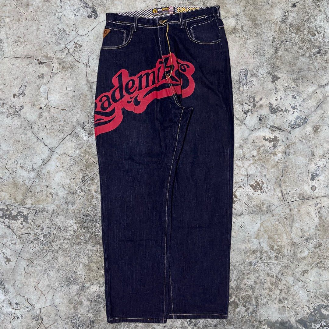AKADEMIKS SPELLOUT JEANS (Category: Jeans) located in Manila. Submitted by zstudios69 (Listing ID 1461995204, Image 1). Description: READ READ READ READ READ!!!!! DETAILED PHOTOS ARE POSTED 38 on tag Dimensions: W: 34 L: 45 T: 15.5 H: 8.5 Issue(s): ALTERED WAIST TO 34 NEGOTIABLE DM ME YOUR OFFERS DM FOR DETAILED PICTURES Will give a good deal if you purchase another garment from my account A great piece to add to your fly ass wardrobe SHIPPING MU