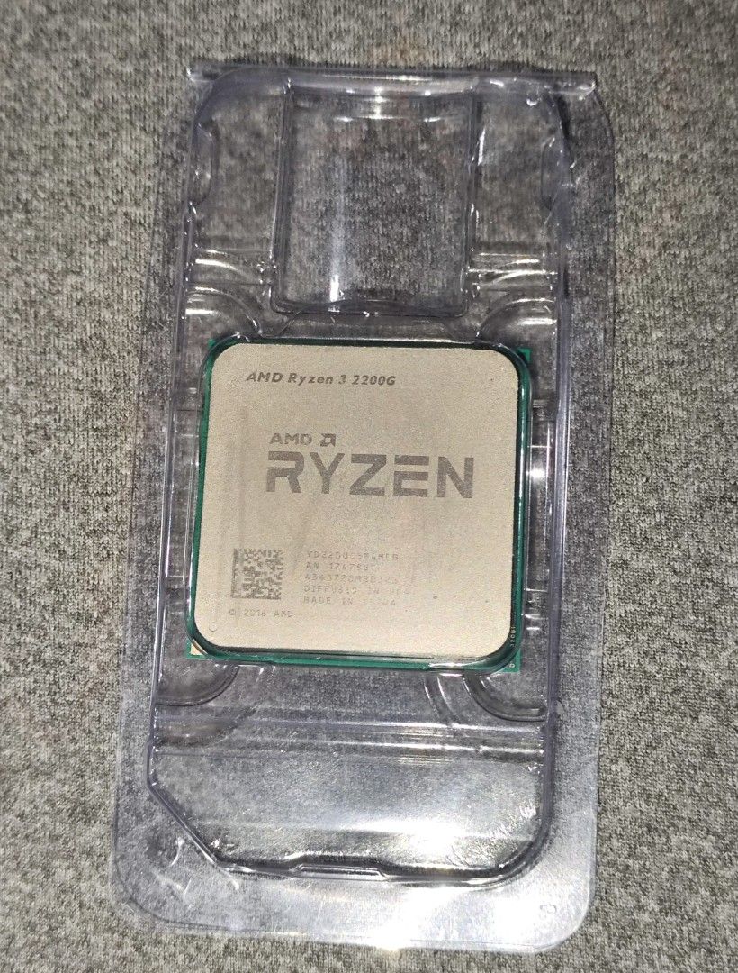 AMD Ryzen 3 2200G Processor (Category: Computer Parts) located in Mandaluyong City. Submitted by zackrence (Listing ID 1462004427, Image 1). Description: 🔥 FOR SALE: AMD Ryzen 3 2200G 🔥 ** 100% working 💰 **Price: ₱1,800 only** ✅ AMD Ryzen 3 2200G ✅ With Radeon Vega 8 Graphics ✅ Good for budget PC builds ✅ Perfect for office work, online class, browsing, and light gaming ✅ Ready for testing 📍 **Meetup Around Mandaluyong City:** • Boni Avenue •