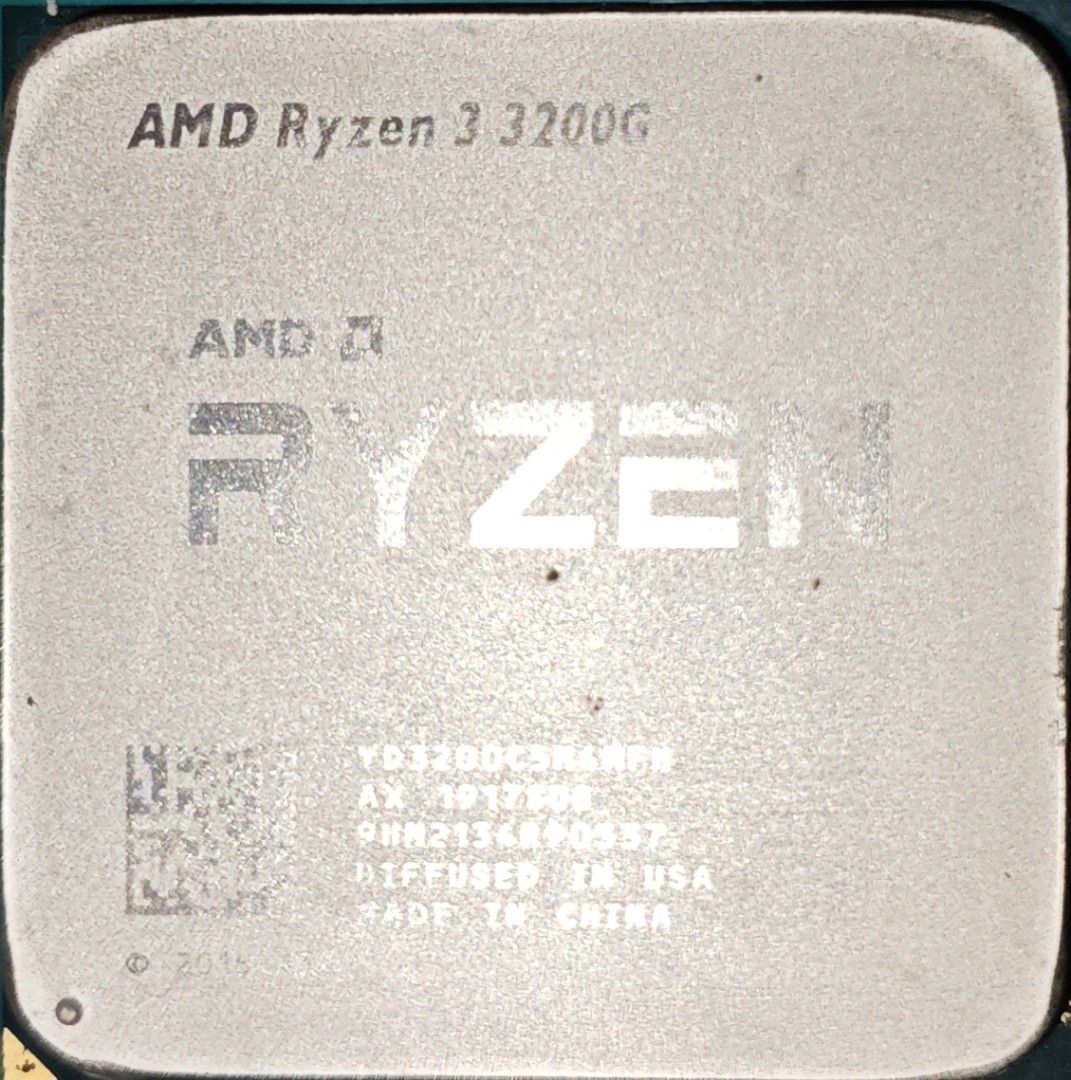 AMD Ryzen 3 3200G Processor (Category: Computer Parts) located in Manila. Submitted by airish.yuki (Listing ID 1461821381, Image 1). Description: - AMD Ryzen 3 3200G CPU - Socket AM4 compatible - Tested and confirmed working - Selling because of system upgrade - Includes CPU only (no original box or cooler) - Message me if interested!.