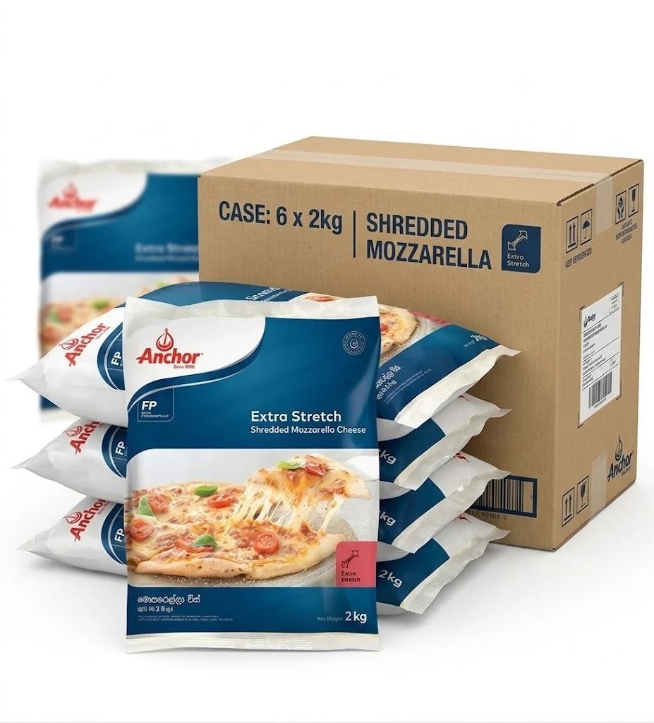 Anchor Shredded Mozzarella Extra Stretch 2kg (Category: Chilled & Frozen Food) located in Caloocan City. Submitted by parc.phbyrae (Listing ID 1461857494, Image 1). Description: Anchor Food Professionals Shredded MOZZARELLA Extra Stretch Cheese 2kg Conveniently pre-grated, this 100% mozzarella saves valuable time and reduces wastage. Individually Quick Frozen to capture the fresh quality and authentic taste, Extra Stretch Mozzarella makes the per