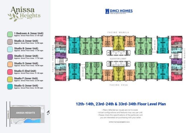 Anissa Heights - PASALO (Category: Apartments & Condos) located in Taguig. Submitted by daimaraga (Listing ID 1461880854, Image 2). Description: SELLING - PASALO Located in P Zamora St., Pasay City DMCI Homes Anissa Heights Unit 3347 Studio type - 17.5 sqm No fit-out package Facing east/MOA,Pasay RFO Date July 2028 ✅Near major thoroughfares (EDSA, Taft Ave.) ✅Near schools ( DLSU, DLS- CSB, St. Scho, St. Mary’s Academy Pasay, etc.) ✅Near commercia