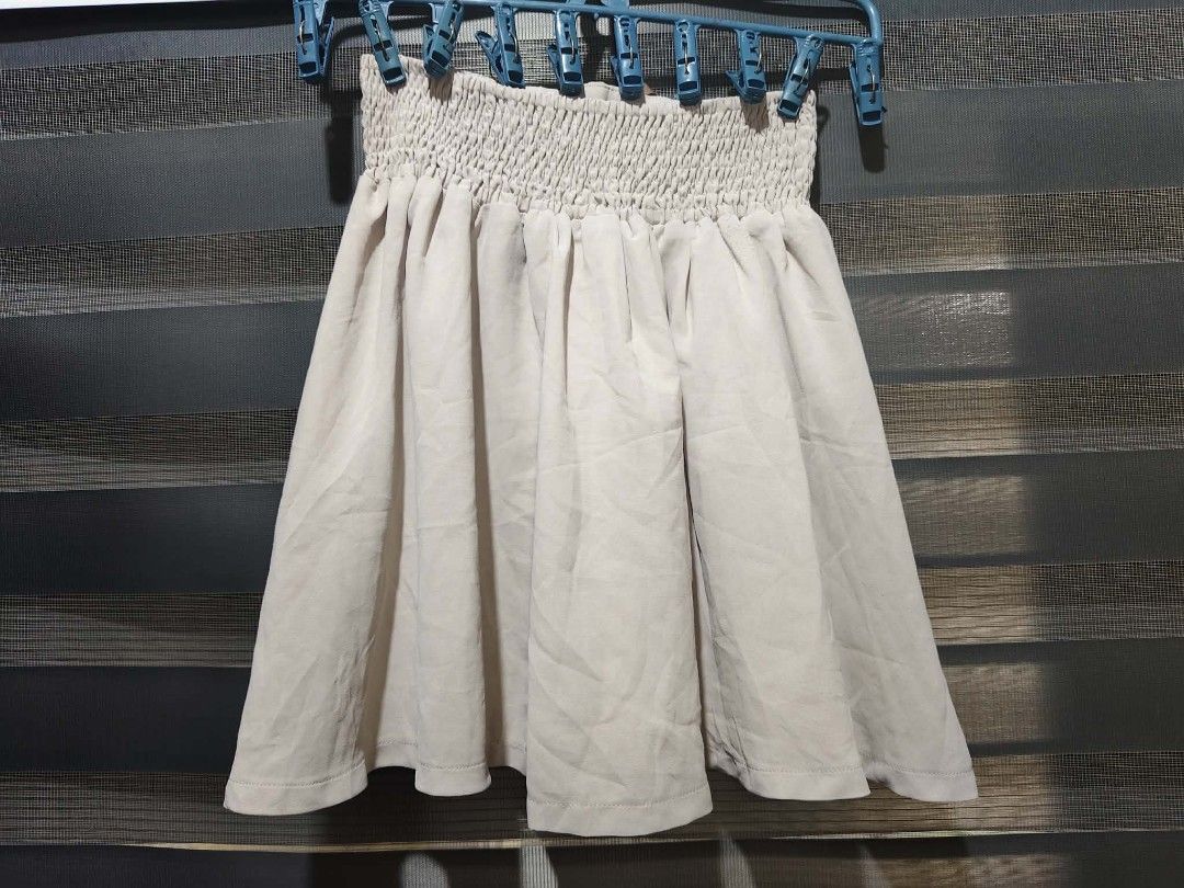Ankrouge Corset Skirt (Category: Skirts) located in Caloocan City. Submitted by rafaelibarra (Listing ID 1461954110, Image 3). Description: - Cute Ankrouge skirt - Light beige fabric - Corset-style lace-up front with ribbon detail - Shirred waist at the back for a comfortable, adjustable fit - Perfect for both casual and dressed-up occasions.