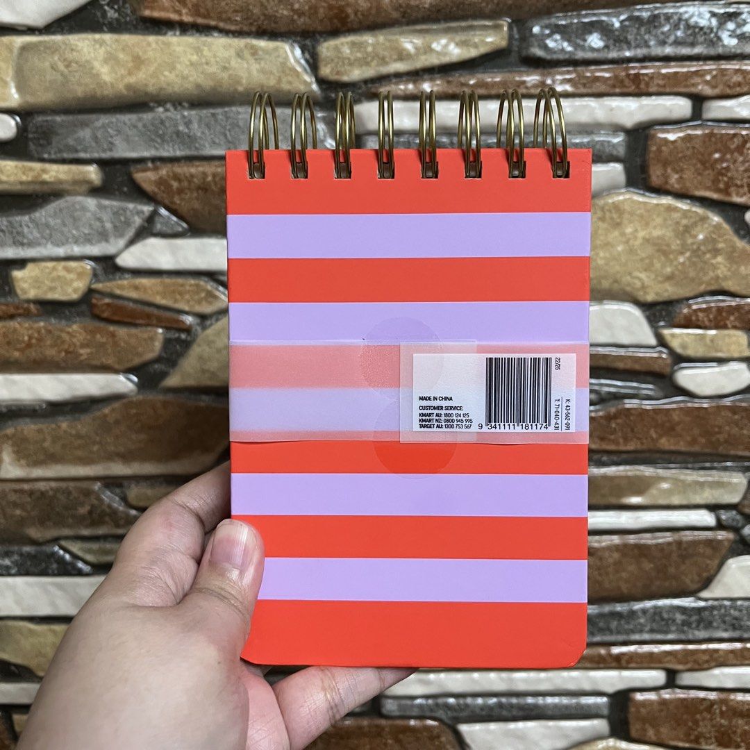 Anko Striped Pocket Flip Notepad - Red & Purple Stripes (Category: Stationery & School Supplies) located in San Pedro. Submitted by rainyydayy (Listing ID 1461091627, Image 2). Description: - Cute pocket flip notepad - Red and purple stripes design - 380 pages - Ideal for jotting down notes on the go - Small and portable - Perfect for your bag or desk.