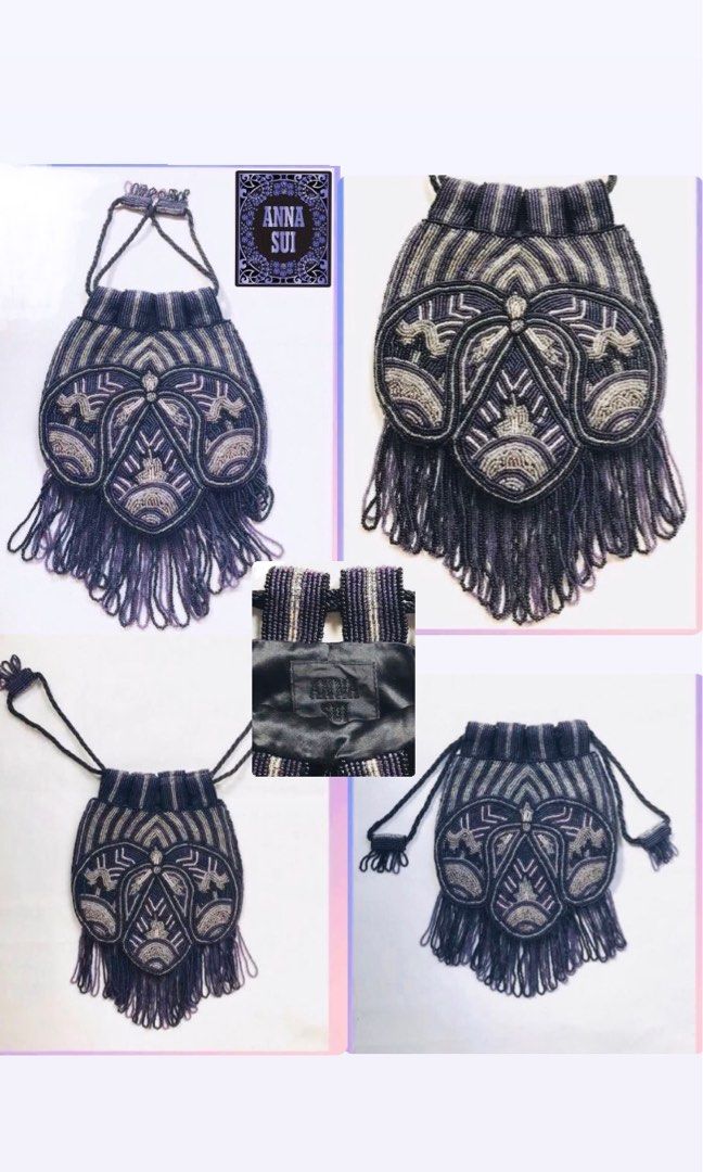 Anna Sui Bundle: Fully-beaded Flapper Bag + Pouch (Category: Luxury Bags & Wallets) located in Manila. Submitted by iyasellsph (Listing ID 1461710807, Image 2). Description: Php3500 for Anna Sui Bundle For individual details, click on the Carousell links below. • Anna Sui Fully-Beaded Flapper Bag Check out 'Anna Sui Fully -Beaded Luxury Flapper Bag 1920s The Great Gatsby- Style ', available at PHP 3,400 on #Carousell https://carousell.app.link/RI