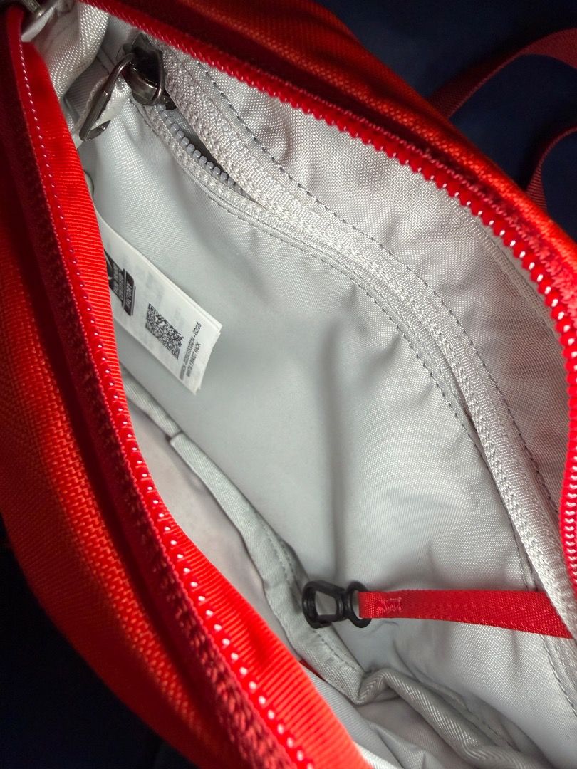 Arcteryx - Red Orange body bag (Mini) (Category: Belt bags, Clutches and Pouches) located in Las Pinas. Submitted by nproducts (Listing ID 1461936399, Image 2). Description: Type: Sling Bag Color: Red / Orange (Adjustable body strap) Bought from: Arcteryx Store - Toronto, Canada Classification: 100% Original item Condition: Good as new on the outside, few removable stains in the inside due to usage Reason for selling: Not using it anymore (Declut