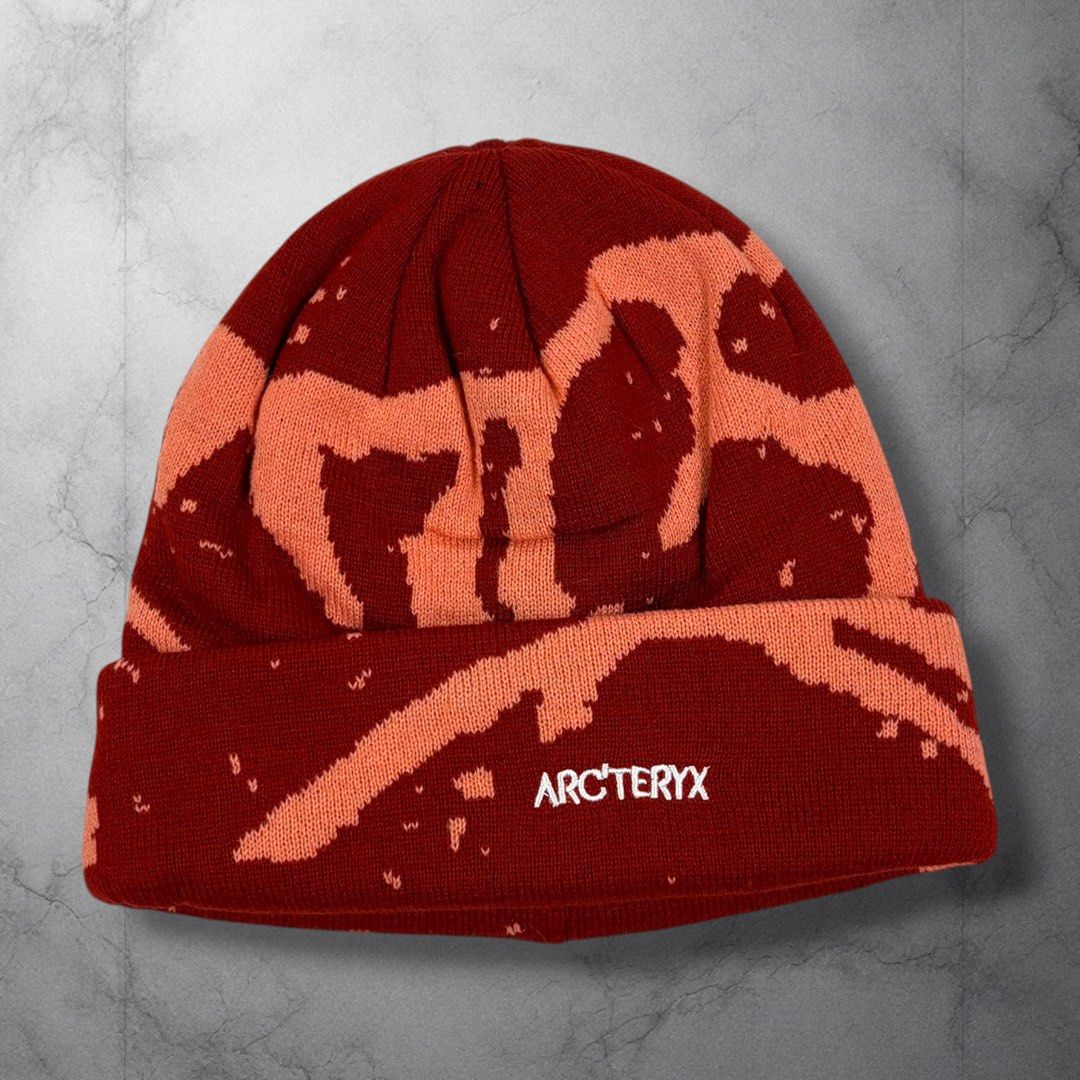 Arc'teryx Beanie - Red and Orange Pattern (Category: Caps & Hats) located in Cavite. Submitted by itsayaaa (Listing ID 1462010499, Image 1). Description: Arc’teryx Grotto Toque Beanie Issue: No issue Condition: Excellent Condition STARTING BID: 150 INCREMENT: 50 CLAIM: 📥.