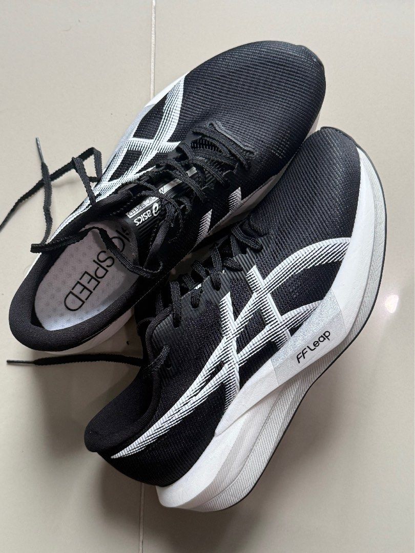 ASICS Magic Speed 5 (Wide) (Category: Sneakers) located in Manila. Submitted by jnmri (Listing ID 1461831323, Image 2). Description: - ASICS Running Shoes in Black & White - Features FF BLAST PLUS ECO cushioning for superior comfort - Lightweight design for enhanced speed - Ideal for all your running needs - Includes original box — Used only in one 5k run. Very very nice shoes!!! Open for negotiation.