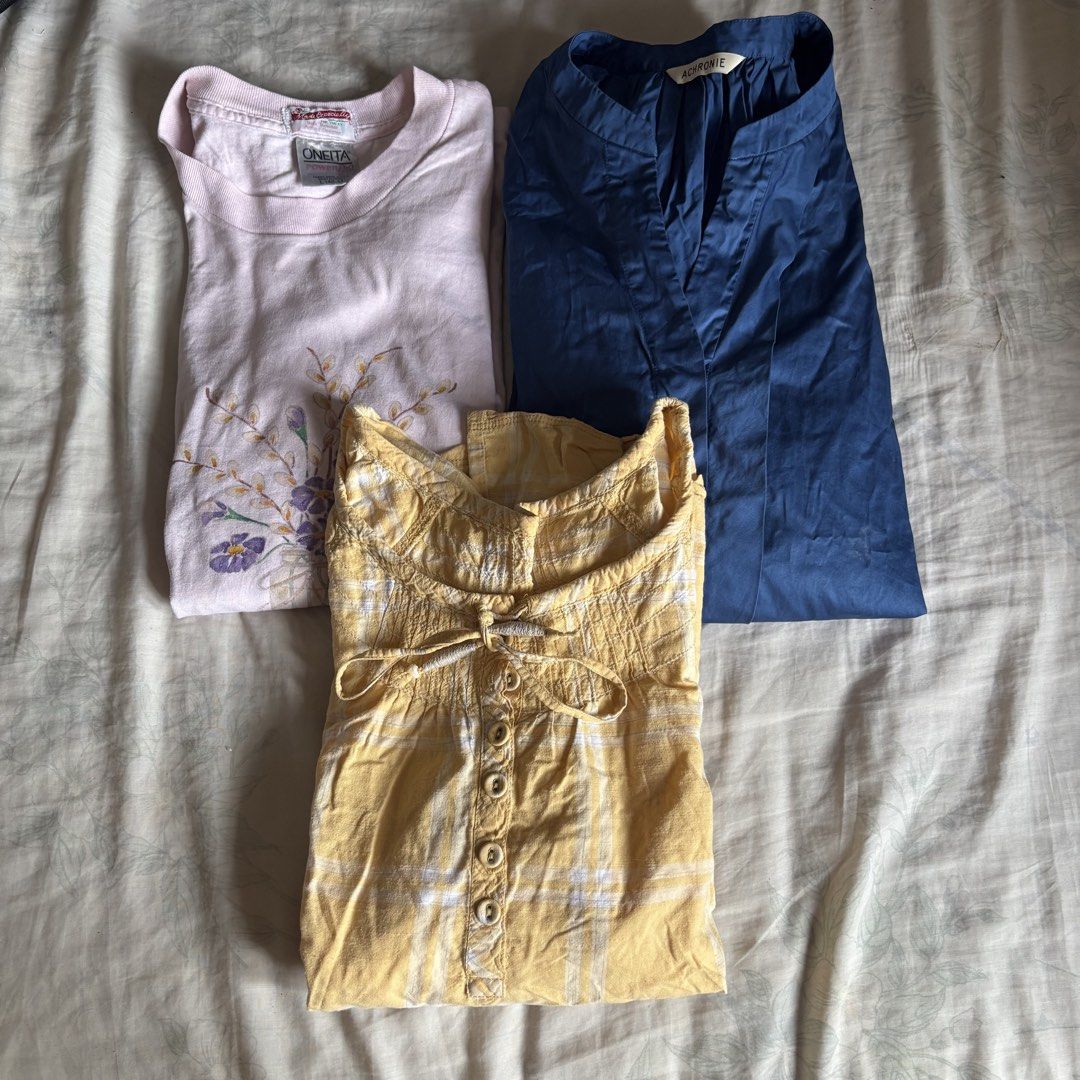 Assorted Large Xl Patterned Shirt Bundle (Category: Blouses) located in Binan City. Submitted by mypreloved_haul (Listing ID 1461813775, Image 1). Description: .