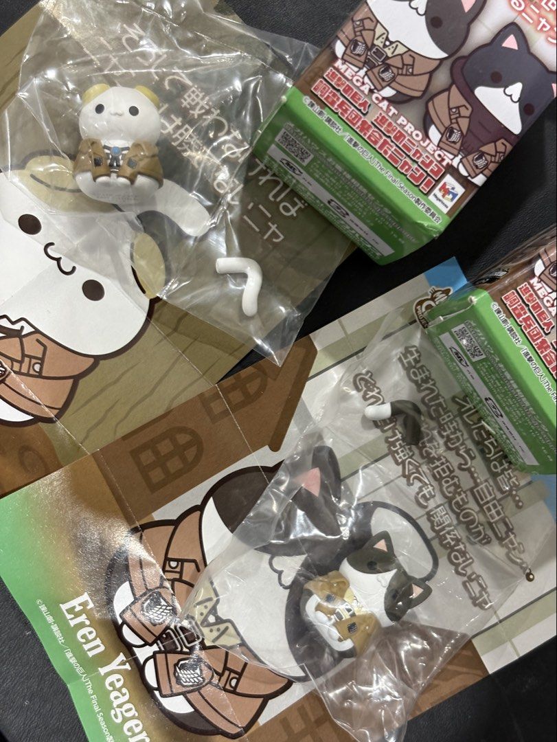 Attack on Titan Mega Cat Project - Eren Yeager (Category: Figurines & Statues) located in Pasig City. Submitted by saturnscope (Listing ID 1461920685, Image 2). Description: ❗️READ FIRST Attack on Titan Mega Cat Project figures: • Eren Yeager (No box since it got damaged already TT) • Erwin Smith (With box) - SOLD - Both are still sealed in plastic - Fixed Price. Lowballers will be ignored 📍 Pasig, Manggahan MOD: Lalamove MOP: Gcash .