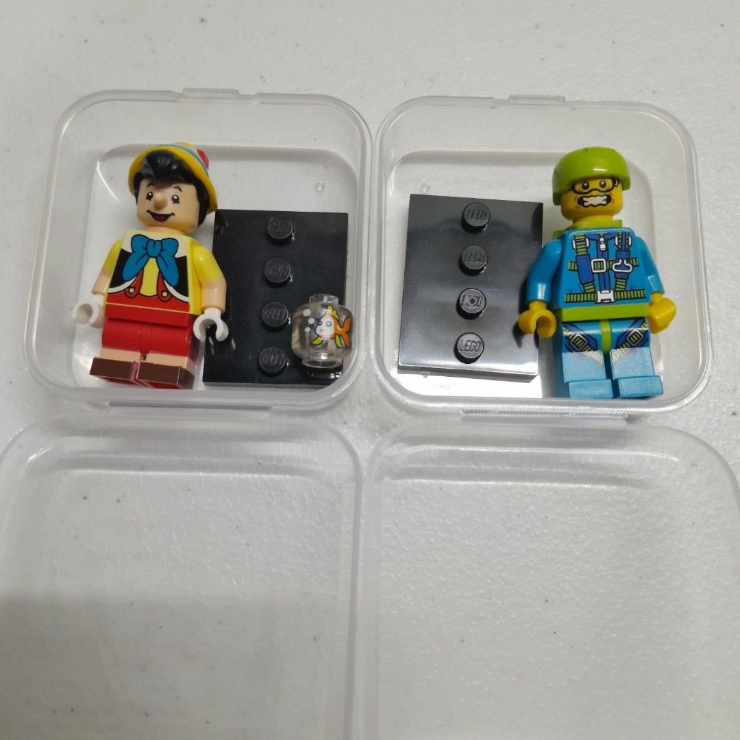Authentic Lego Minifigures (Disney 100, Series 10) (Category: Lego & Building Sets) located in Antipolo. Submitted by benchumz (Listing ID 1461656195, Image 1). Description: Disney 100 Pinocchio - PHP400 Series 10 Skydiver - PHP350 Please message me for more inquiries!.