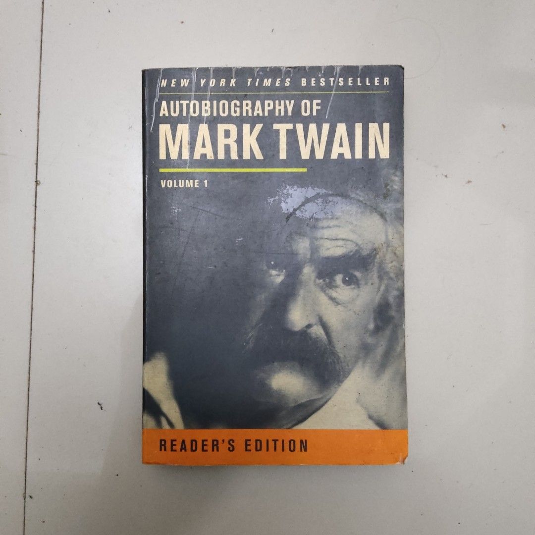 Autobiography of Mark Twain Volume 1 Reader's Edition (Category: Storybooks) located in Baguio. Submitted by mxshanewacct (Listing ID 1461992152, Image 1). Description: MOP: GCash MOD: J&T or LBC more photos upon request - Autobiography of Mark Twain, Volume 1 - Reader's Edition - New York Times Bestseller - Cover shows some wear - Classic piece of literature.