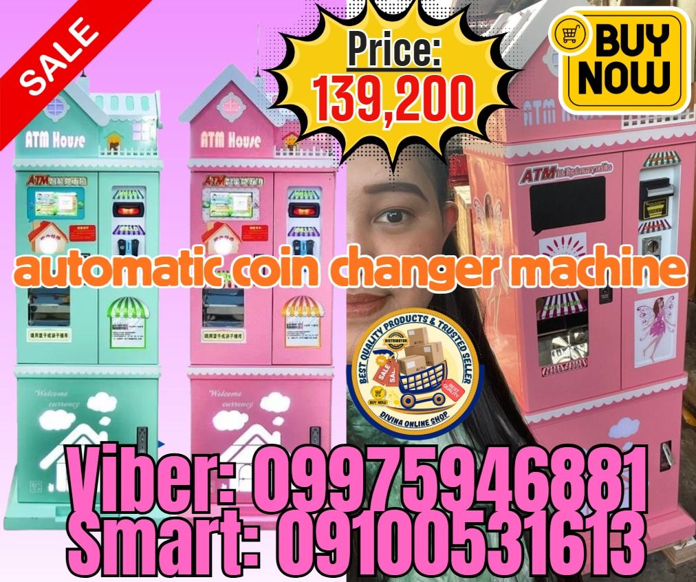 Automatic Coin Changer Machine - ATM House (Category: Industrial Equipment) located in Mabalacat. Submitted by aprilmhay.fire (Listing ID 1461861142, Image 1). Description: ✨ Coin Exchange Changer Machine Price: 139,200 Specification: Power: 70 Weight: 70kg Size: L55xW41xH155pcs Coin capacity: about 8000pcs Money box capacity 300-350pcs With ICT billet acceptor 🌏 We Can Deliver Nationwide 👉 AP Cargo, LBC & Lalamove (🛳️ Sea /✈️ Air Freight) ✅💯
