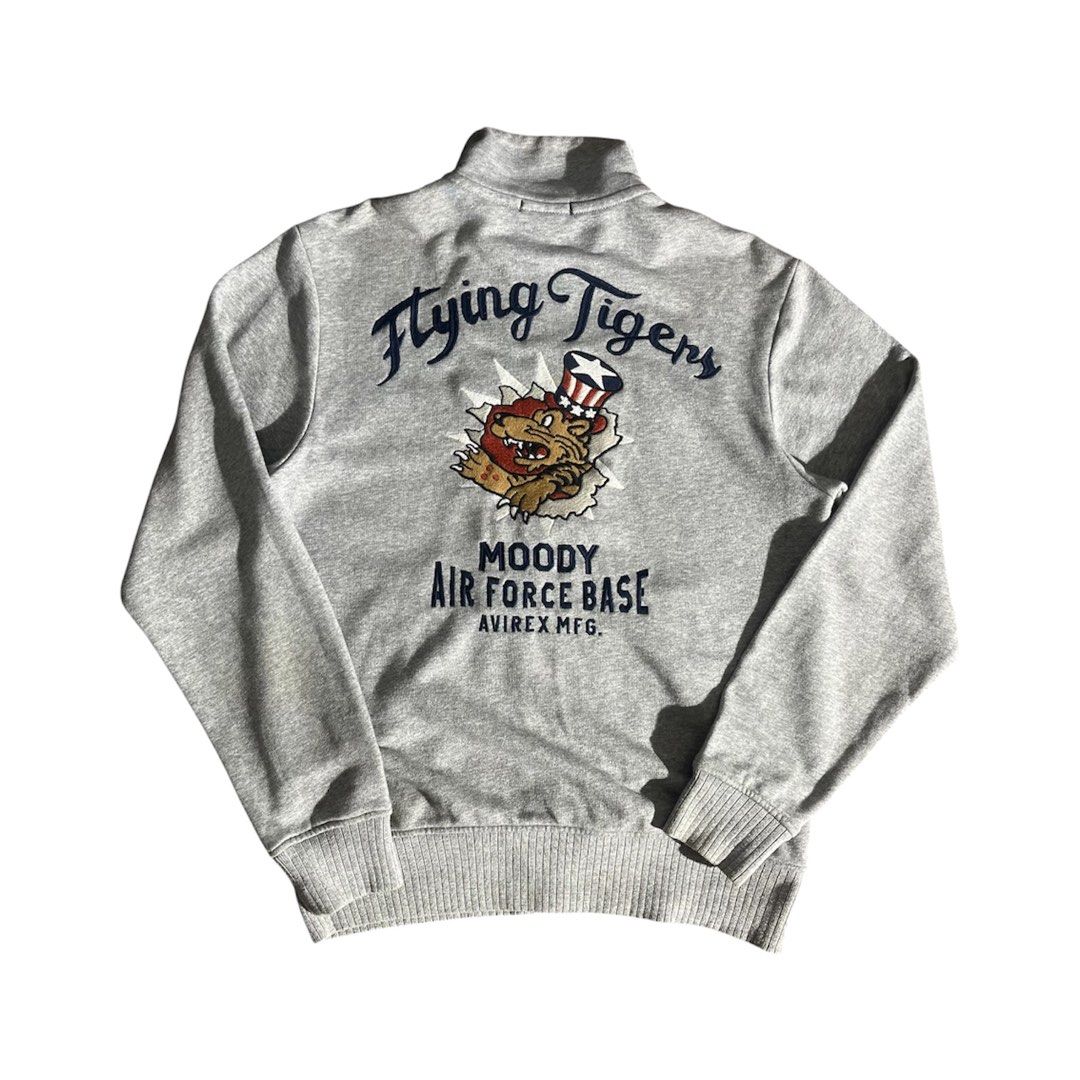 AVIREX 74th Fighter Squadron Stand-Zip Sweatshirt Jacket (Category: Coats, Jackets and Outerwear) located in Daraga. Submitted by th3cliquejunks (Listing ID 1461963017, Image 2). Description: AVIREX 74th Fighter Squadron Stand-Zip Sweatshirt Jacket Tagged Size: Large Condition: 10/10 Flawless Measurement: Pit to pit: 21.5” Length: 27” - 2,480 Dm! .