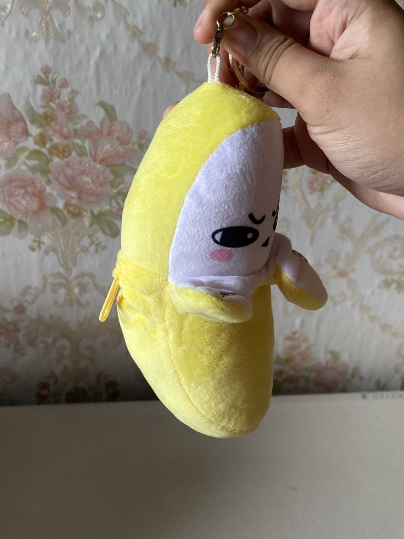 banana keychain body sensing toy (Category: Character Goods) located in Bacoor. Submitted by horchataeri (Listing ID 1461874163, Image 3). Description: Brand new banana key chain/ bag charm (body sensing toy).