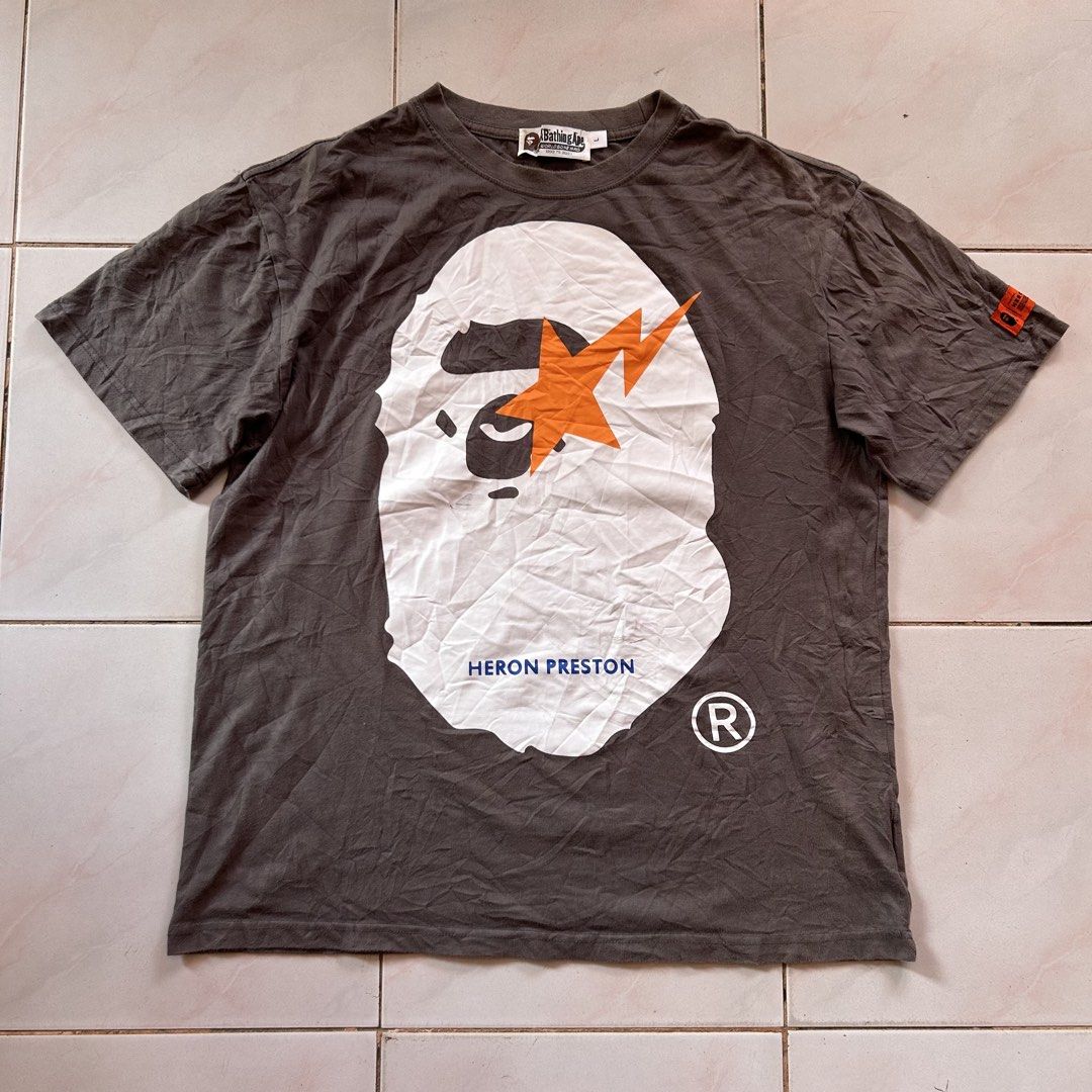 Bape X Heron preston 🥵 (Category: Activewear) located in Jinoba-an. Submitted by eegiboy (Listing ID 1461858456, Image 1). Description: Wts: Bape X Heron Preston 🔥 BigHead 🥵 Complete tags 🥰 Size: Large fits medium Dimes: 21/26 Excellent condition 😘 Needwash 😉 550plussf Dm me if interested 📩 Thankyou🙏😇.