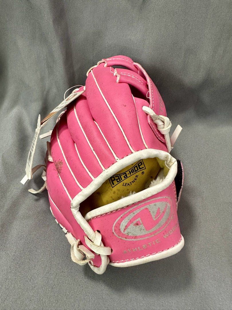 Baseball Pink Glove for kids (Category: Infant Playtime) located in Tarlac. Submitted by ej202177 (Listing ID 1461808291, Image 2). Description: New baseball glove 1pc pink With minimal dirt Never been used.