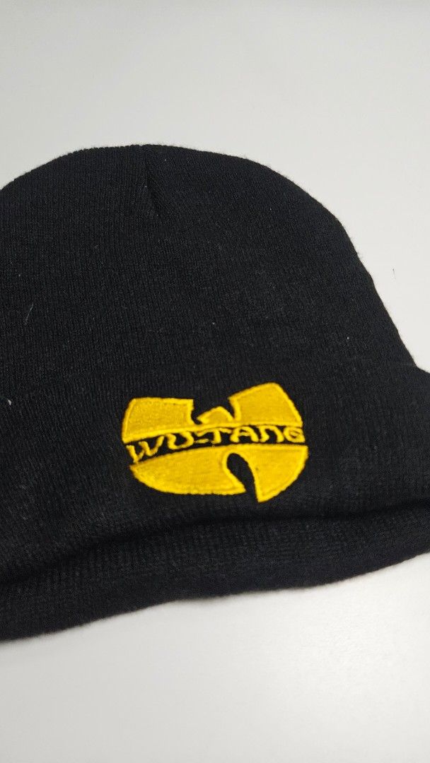 Black Wu-Tang Clan Beanie Hat (Category: Caps & Hats) located in Alfonso. Submitted by jbcamet (Listing ID 1461933878, Image 2). Description: - Classic black beanie - Iconic yellow Wu-Tang Clan logo embroidery - Comfortable knit material - One size fits most head sizes - Perfect for Wu-Tang fans - Keeps you warm in style.