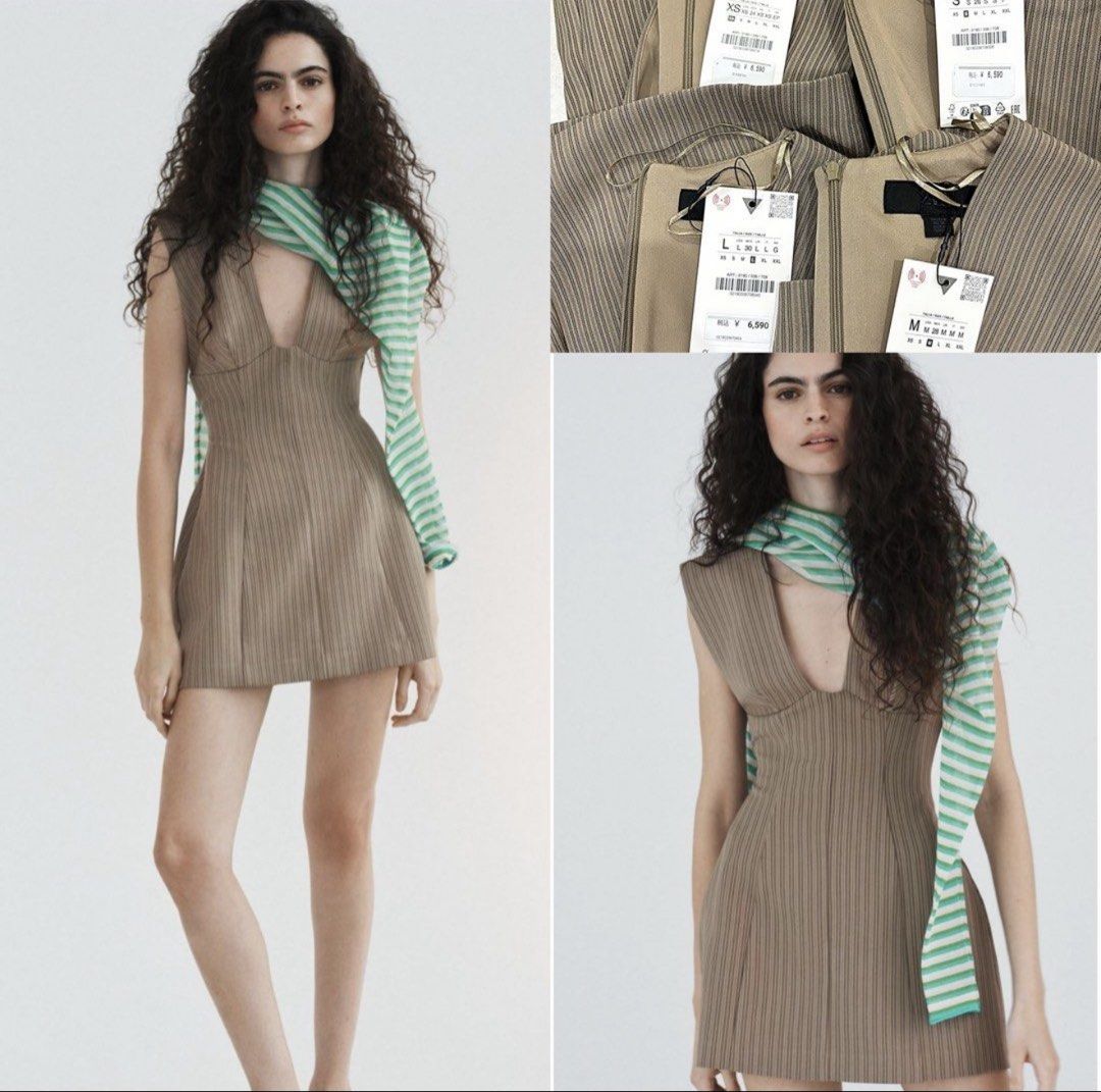 Zara striped mini dress (Category: Dresses) located in Taguig. Submitted by chen.preloveddd (Listing ID 1461881666, Image 1). Description: Brand new with tag Zara dress Size small Quality is super pretty Fixed price Rfs: Its loose Location: Taguig south signal village.