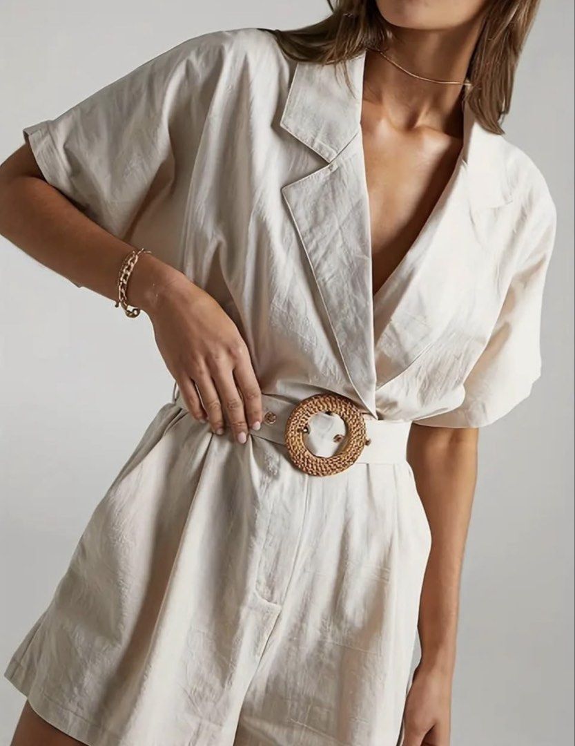 Boho Geometric Print Shirt and Shorts Romper Set (Category: Rompers) located in Consolacion. Submitted by sanboom (Listing ID 1461829888, Image 1). Description: .