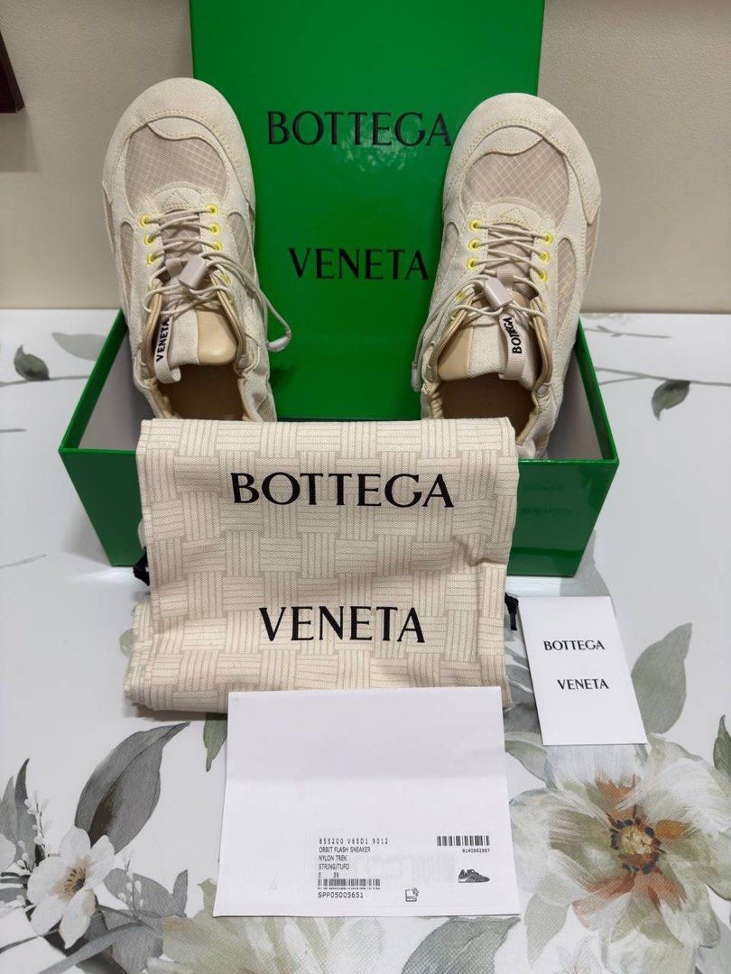 Bottega Veneta Orbit Flash 2026 collection (Category: Sneakers & Footwear) located in Antipolo. Submitted by luxury187 (Listing ID 1461944899, Image 1). Description: BV Orbit Flash 2026 collection size 39 Complete inclusions box cards & dustbag used 2x good as new 📥📥.