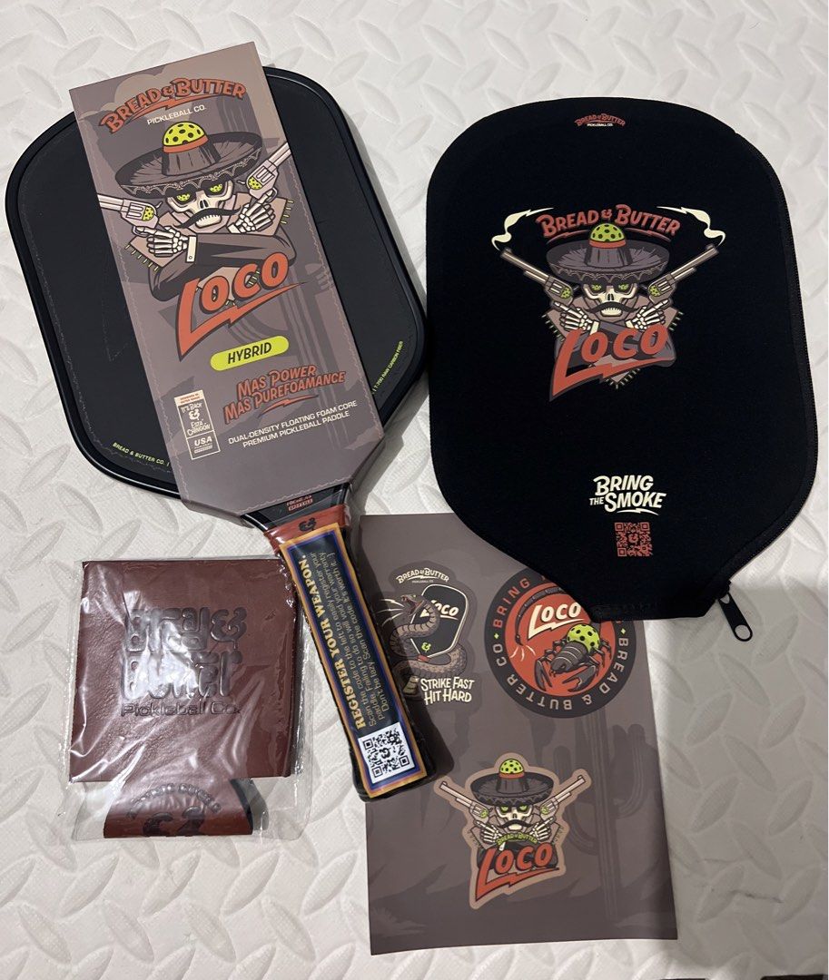 Bread & Butter Loco Hybrid Black (Category: Racket and Ball Sports) located in Marikina City. Submitted by itsjaneee (Listing ID 1461958419, Image 1). Description: Brandnew 💯 Authentic Bread and Butter Loco Hybrid Black With paddle cover, drink cooler & stickers 📍Marikina.