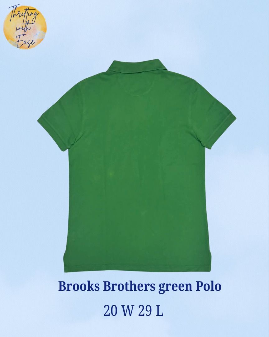 Brooks brothers Green Polo (Category: Tshirts & Polo Shirts ) located in Manila. Submitted by tr_w_ez (Listing ID 1461827986, Image 2). Description: Thrifting with ease is not affiliated or associated with any of the brands featured. All trademarks and copyrights reserved to the original brand holders. Size: OSFA Condition: 8.5/10 Color rate: 8.9/10 Issue: some stains and fades Note📌: Comment mine or dm me for payment & shipping Take Note: 🚨Ite